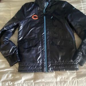 Nike Black and Blue Quilted Jacket L Chicago  Bears